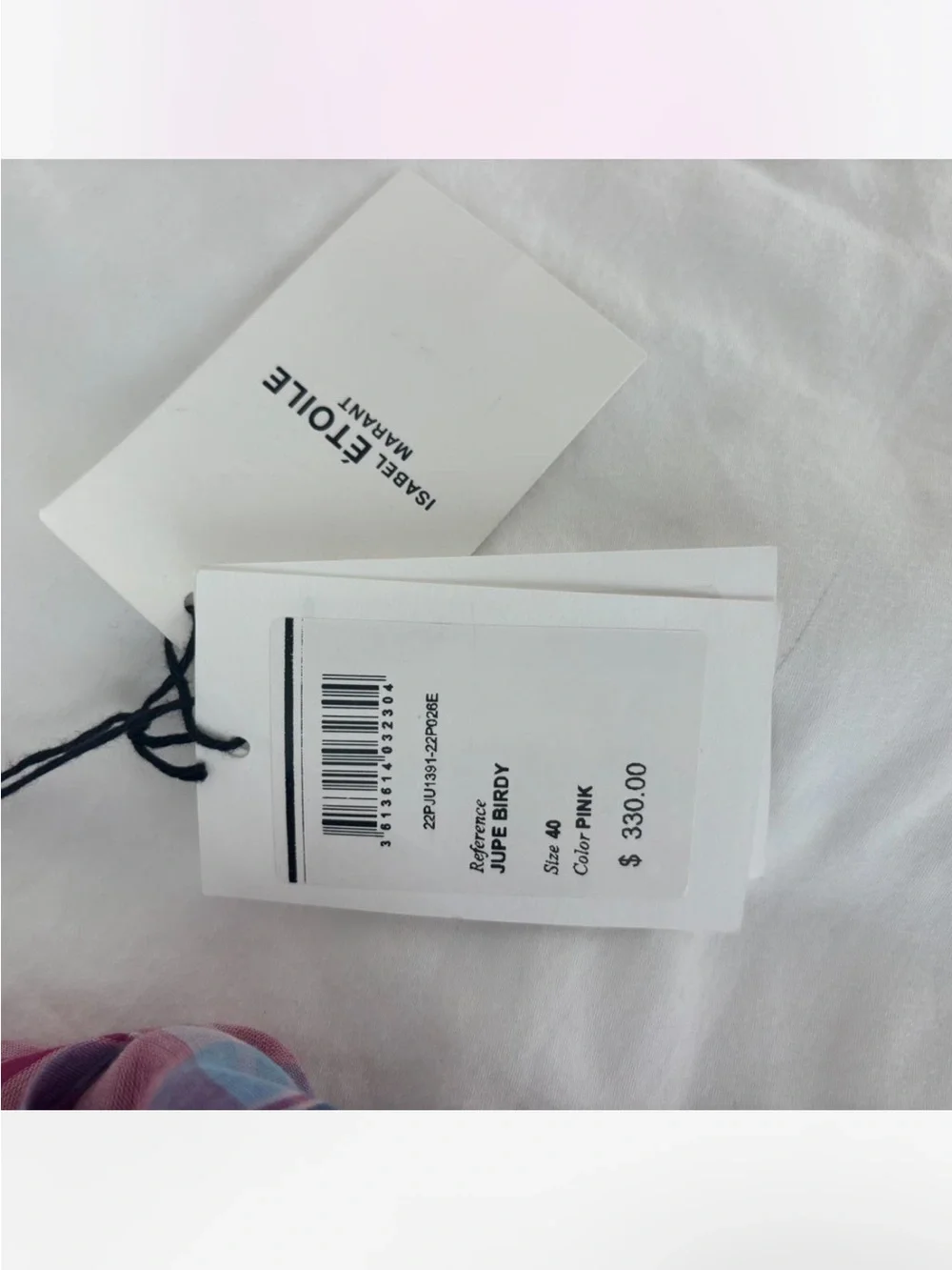 Isabel Marant Étoile Jupe Birdy pink plaid skirt